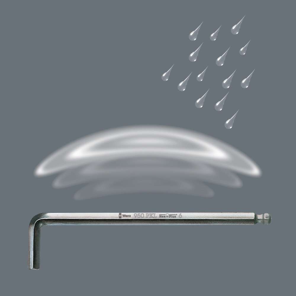 Klíč zástrčný Imbus 1,5 mm s koulí, extra dlouhý chromovaný 950 PKL WERA 05022050001