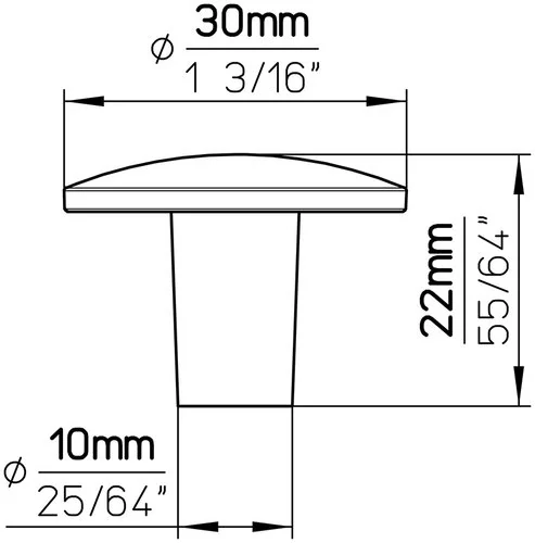 Knopka 2087F-30 PB32C kov SIRO 14904