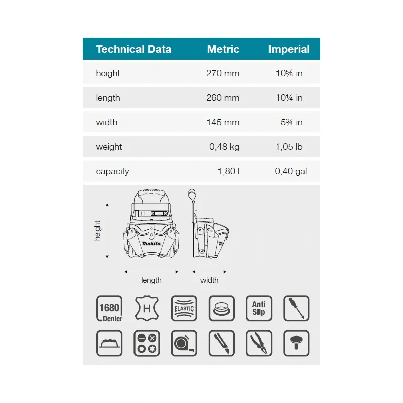 Makita brašna univerzální 260x145x270mm E-15182