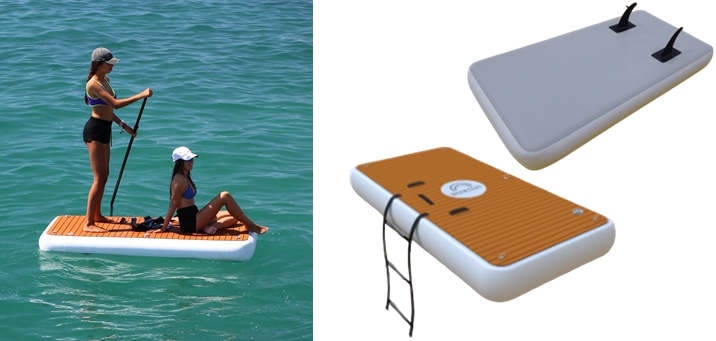 DECKTENT SUP Platforma 200 × 100 cm – nafukovací plovoucí platforma