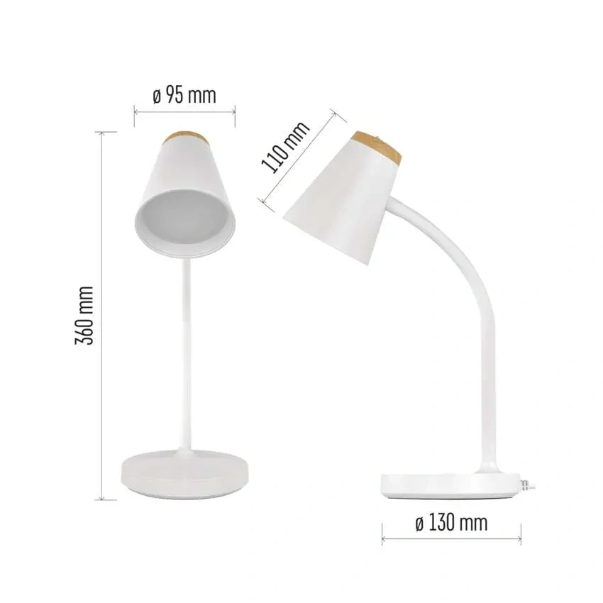 LED stolní lampa EMOS TARA bílá 4,5W – neutrální bílá (Z7641W)