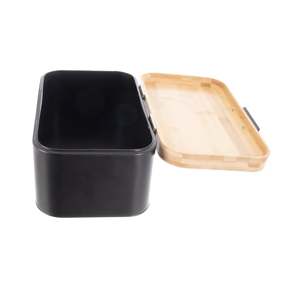 Chlebovka plech/bambus 30x19,5x14,5cm BLACK