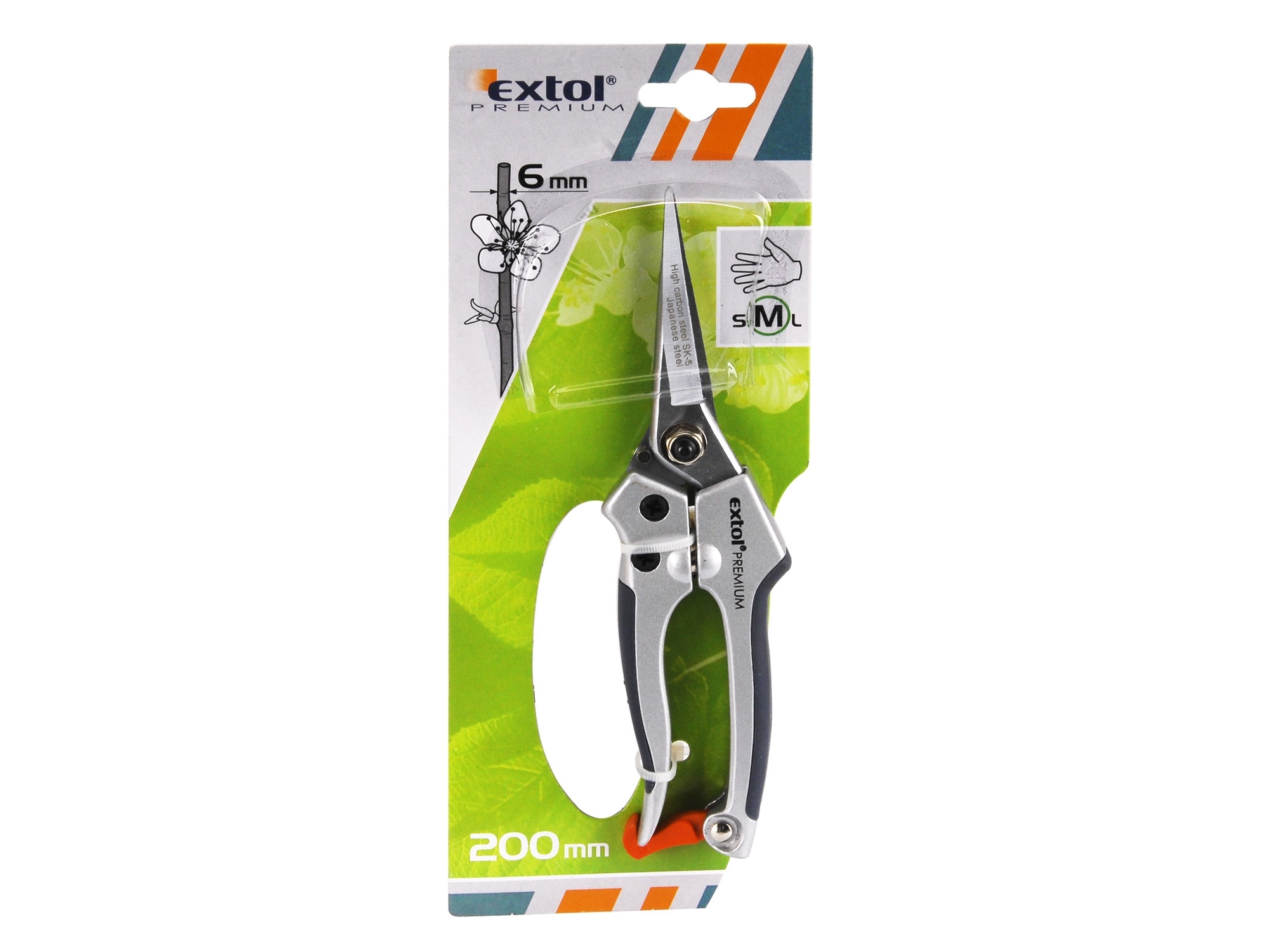 Nůžky zahradnické přímé 200mm HCS EXTOL PREMIUM 8872105