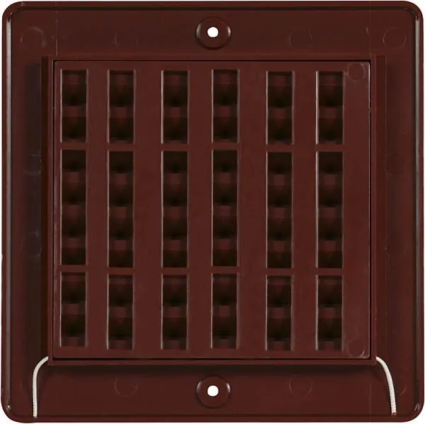 HACO Mřížka 150x150mm větrací s rámečkem a žaluzií hnědá 0214