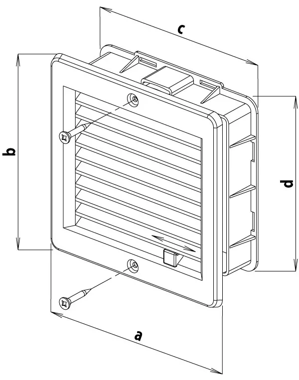 HACO Mřížka 150x150mm s rámečkem uzavíratelná bílá 0213