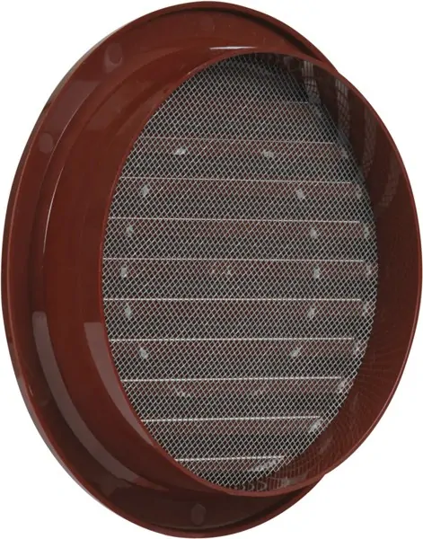 HACO Mřížka 140mm větrací kruhová se síťovinou hnědá 0404