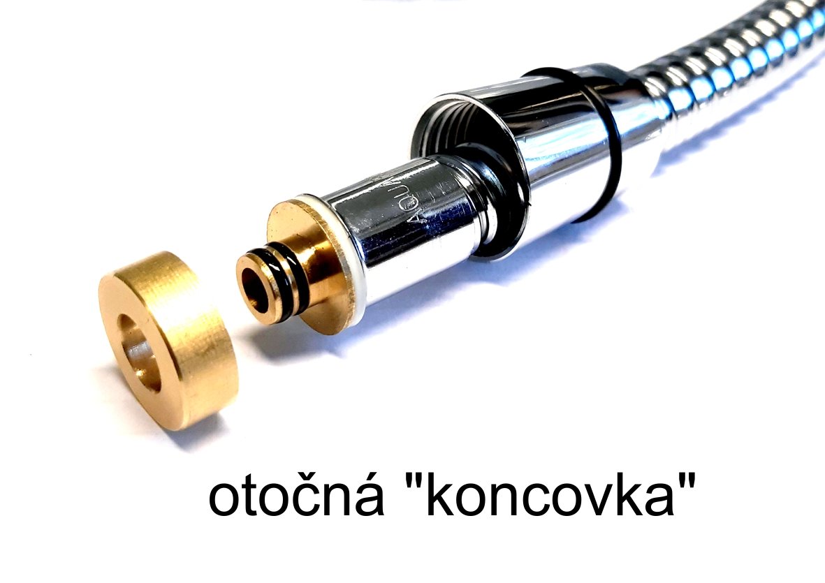 Hadice sprchová plastová 1.5m, 2 otočné konce, saténová