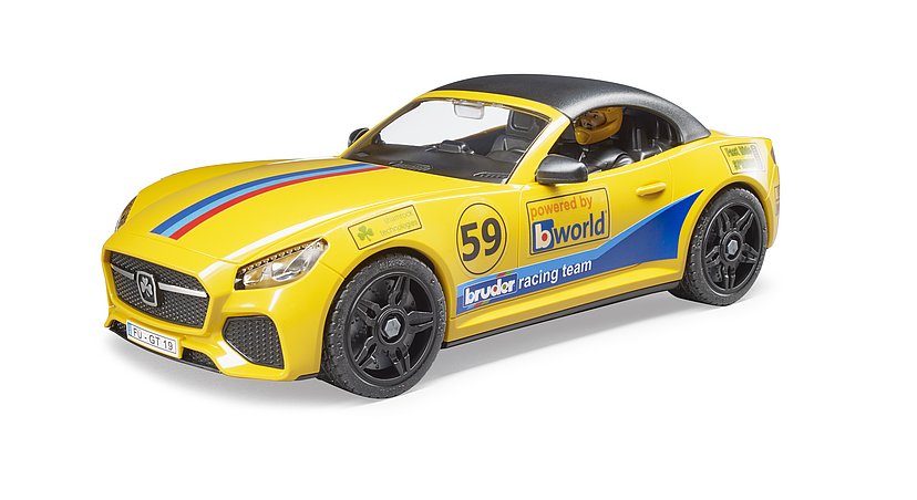BRUDER 2504 RAM Power Wagon & Roadster Bruder Racing Team – závodní set s přívěsem a figurkou řidiče