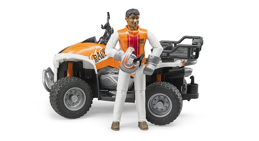 BRUDER 63000 Oranžová čtyřkolka s řidičem BR 63000