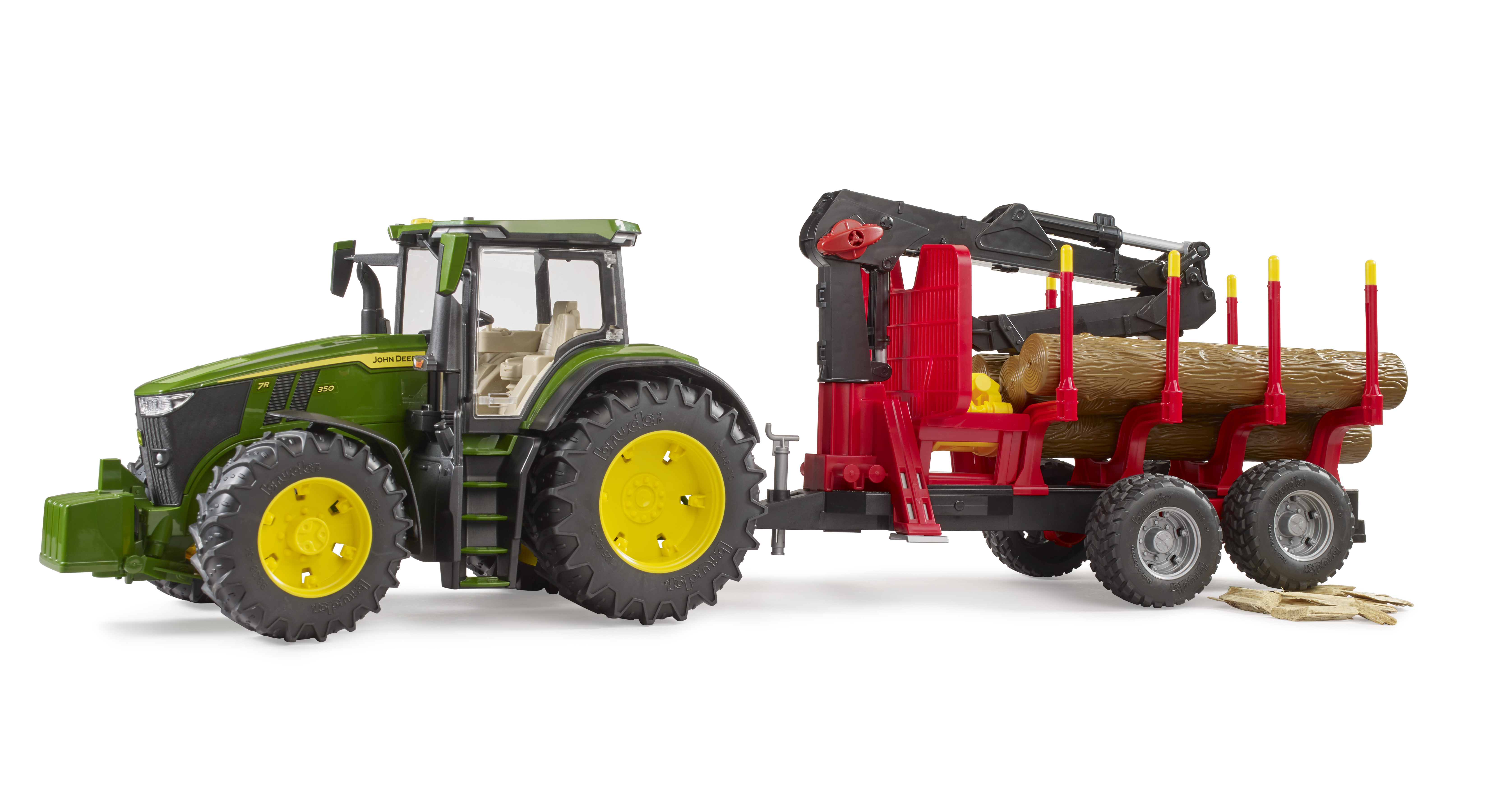 BRUDER 3154 Traktor John Deere 7R 350 + valník s rukou BR 3154