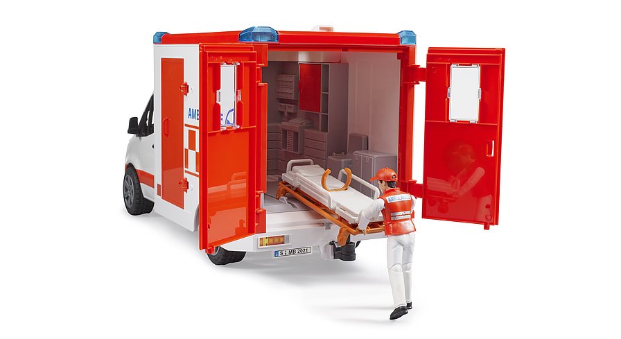 BRUDER 2676 MB Sprinter sanitka s houkačkou a řidičem BR 2676
