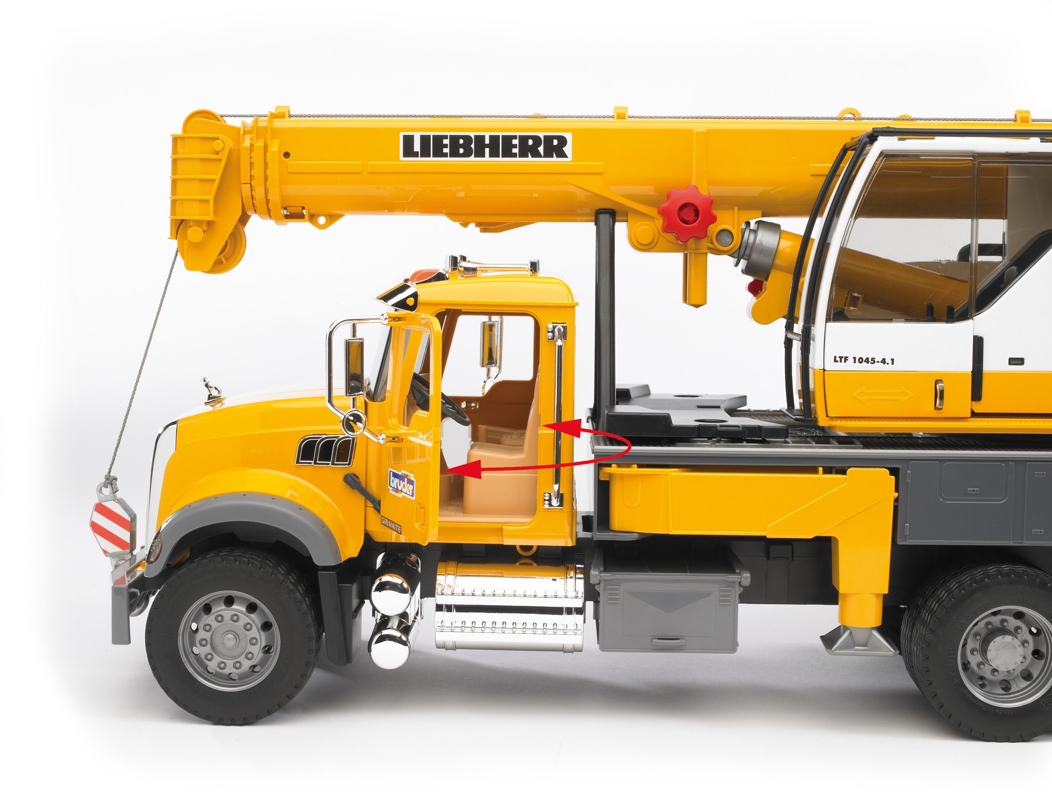 BRUDER 2818 Žlutý Jeřáb MACK Granite BR 2818
