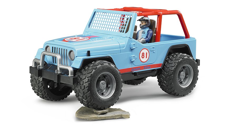 BRUDER 2541 JEEP terénní - modrý s řidičem