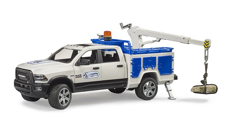 BRUDER 2509 RAM 2500 Servisní vůz s otočným ramenem a majákem