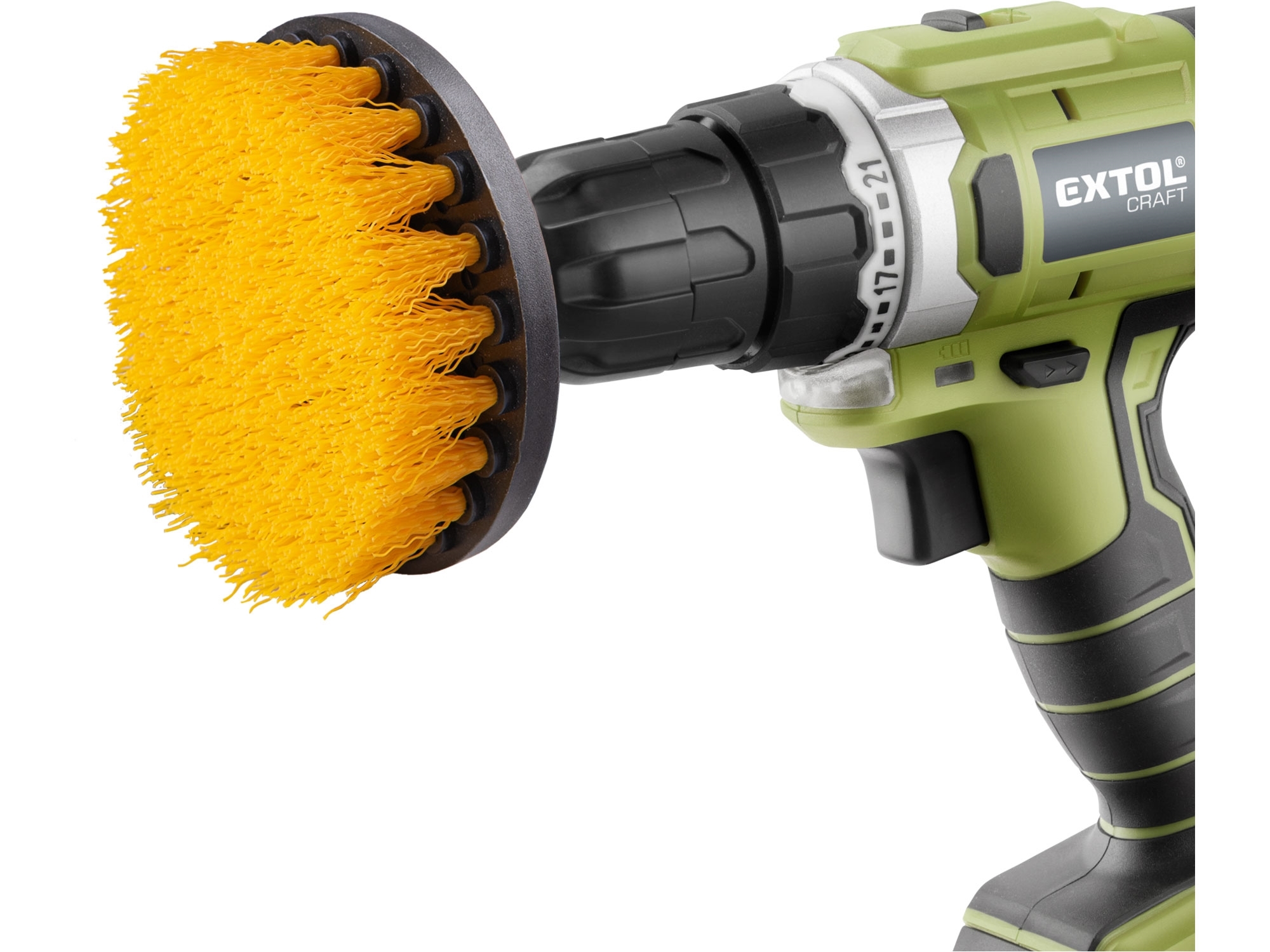 Kartáče čistící sada na vrtačku 4 ks stopka 1/4"x25mm EXTOL CRAFT 904000