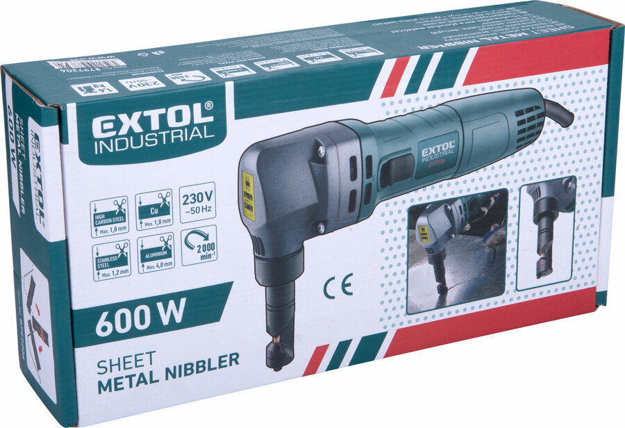 Nůžky elektrické na plech postřihovačky 600W EXTOL INDUSTRIAL 8797206