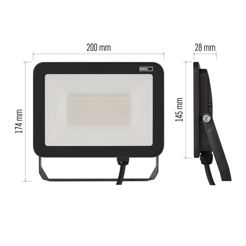 LED reflektor INOVO 50 W šedý, neutrální bílá EMOS