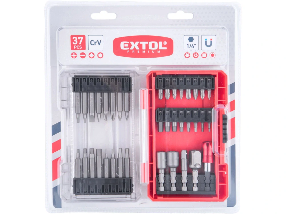 Hroty sada 37ks CrV EXTOL PREMIUM 8819637
