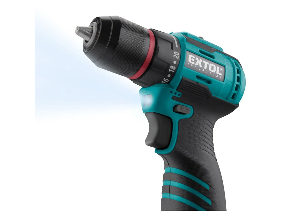 Vrtací šroubovák aku, BRUSHLESS, 16V Li-ion, 2x2Ah EXTOL INDUSTRIAL 8791152