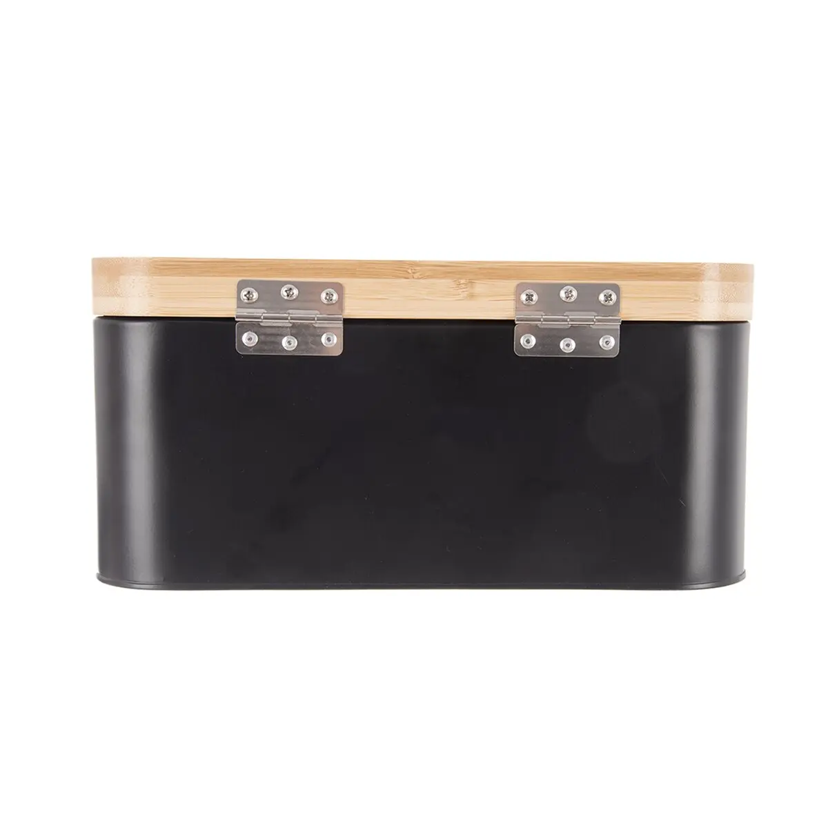 Chlebovka plech/bambus 30x19,5x14,5cm BLACK