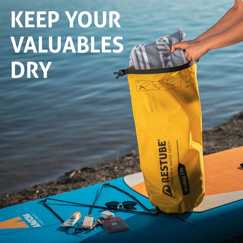 RESTUBE Drybag 5L – vodotěsný vak 5 l žlutý RA-02501-5Y