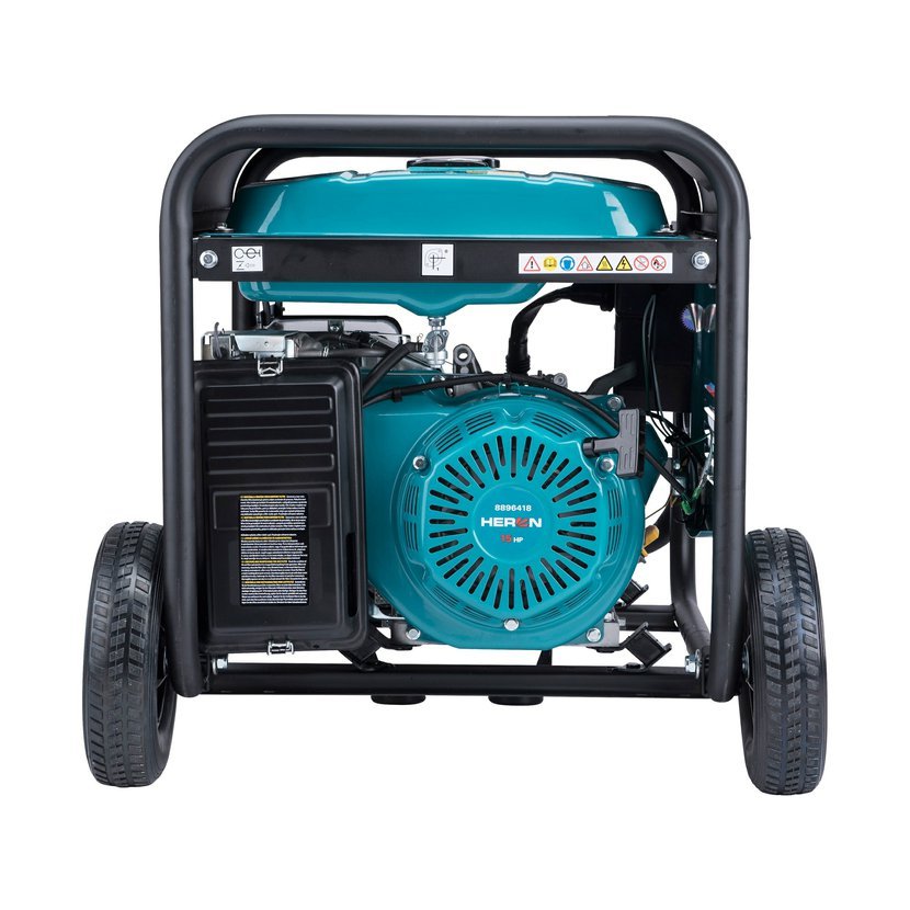 Elektrocentrála 15HP/6,8kW (400V), 5,5kW (230V) podvozek HERON 8896418 benzin