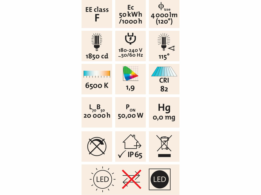 Reflektor LED, 4500lm, se stojanem EXTOL LIGHT 43244