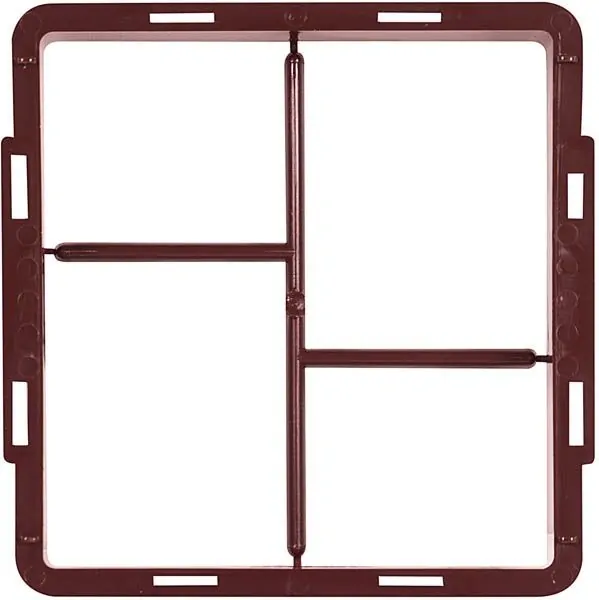 HACO Mřížka 150x150mm větrací s rámečkem a žaluzií hnědá 0214