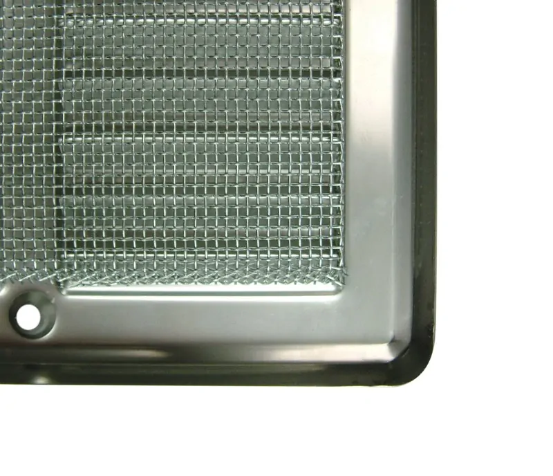 HACO Mřížka 150x150mm větrací s rámečkem a síťovinou nerez 0701
