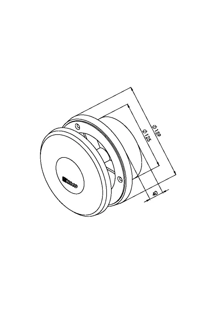 HACO Ventil talířový s regulací TV O 120 mm, bílý 0419