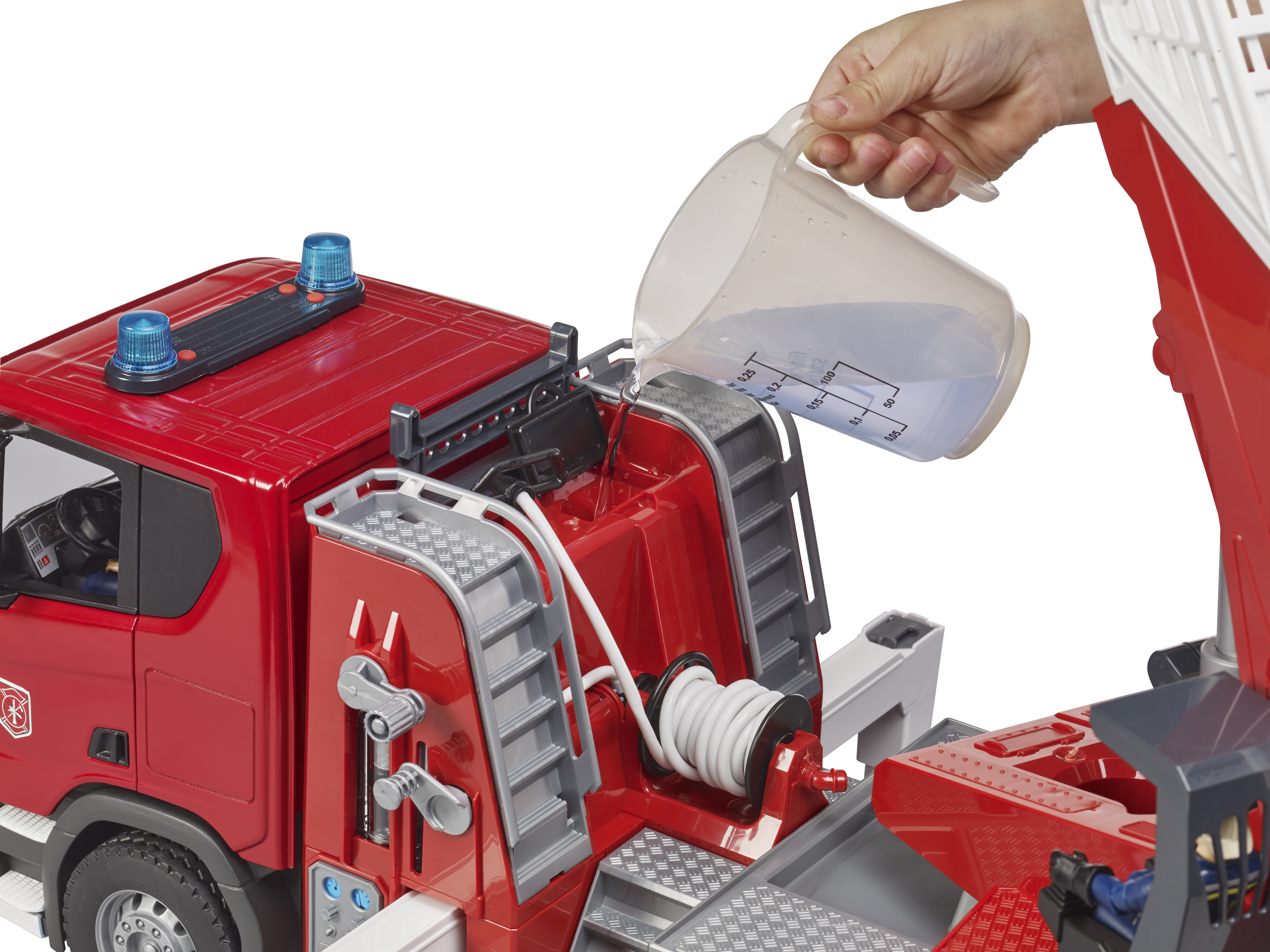 BRUDER 3591 Hasičské auto Scania s žebříkem