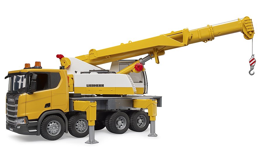 BRUDER 3571 Autojeřáb Scania Super 560R Liebherr se světelným a zvukovým modulem