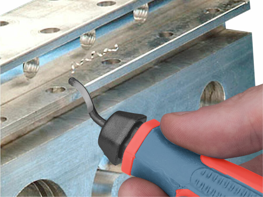 Odhrotovač univerzální dřík 3,2mm+10ks náhradních čepelí HSS M35 EXTOL PREMIUM 8803680