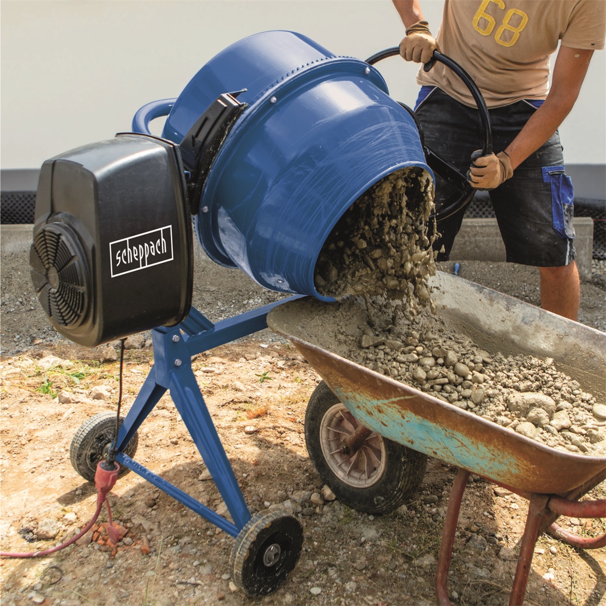 Scheppach MIX 125 stavební míchačka na beton 125 l, 550 W, 230 V 5908403901