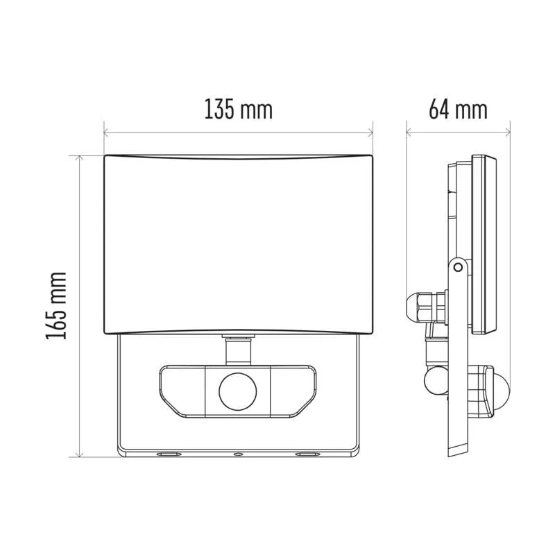 Reflektor LED 20W TAMBO s pohybovým čidlem, černý, neutrální bílá EMOS 1531242921