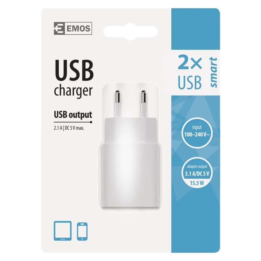 Univerzální USB adaptér SMART do sítě 3,1A (15W) max.