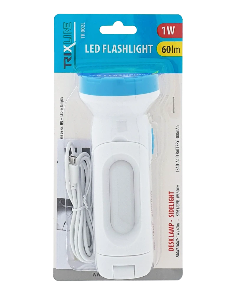 TR 002L 1W LED svítilna na USB nabíjení Trixline