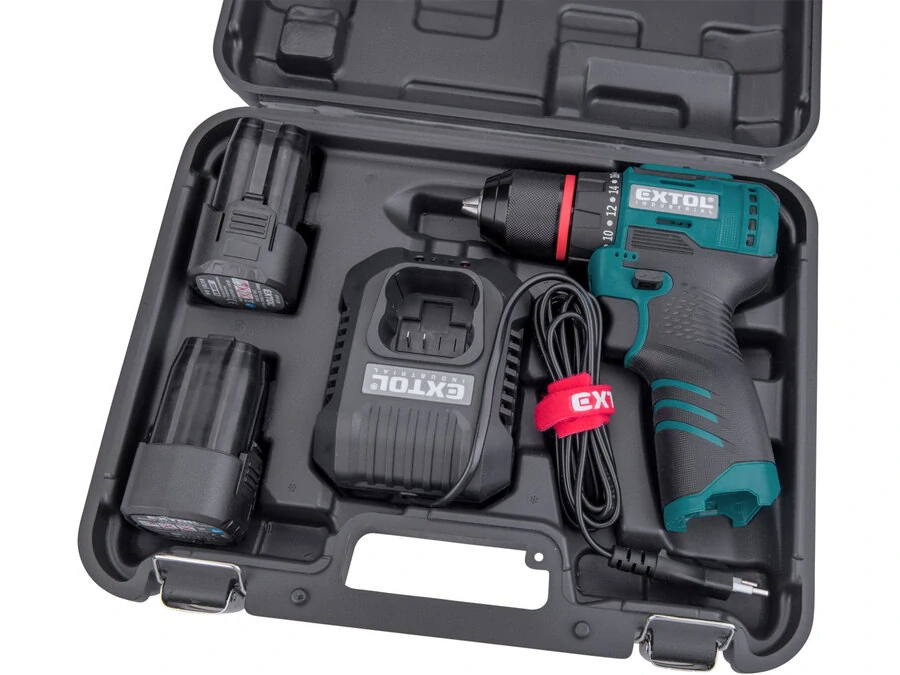 Vrtací šroubovák aku, BRUSHLESS, 16V Li-ion, 2x2Ah EXTOL INDUSTRIAL 8791152