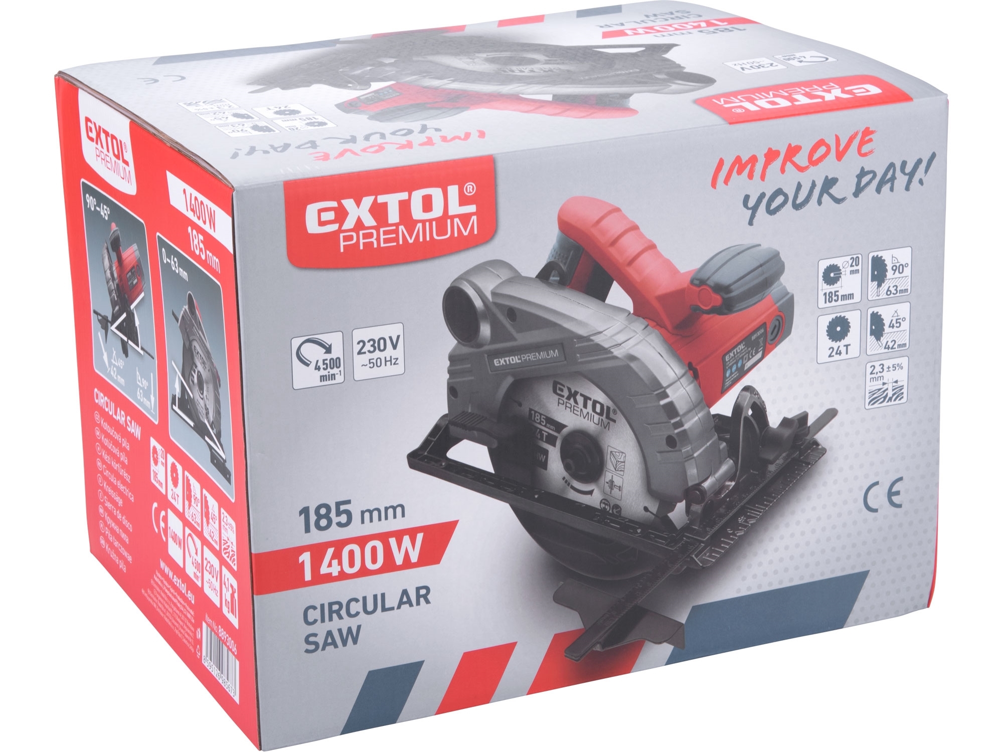 EXTOL PREMIUM Pila kotoučová 185mm 1400W 8893006