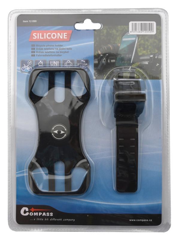 Držák telefonu na kolo silikonový Compass 12050