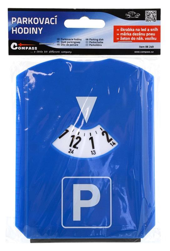 Hodiny parkovací s měrkou dezénu COMPASS 06249