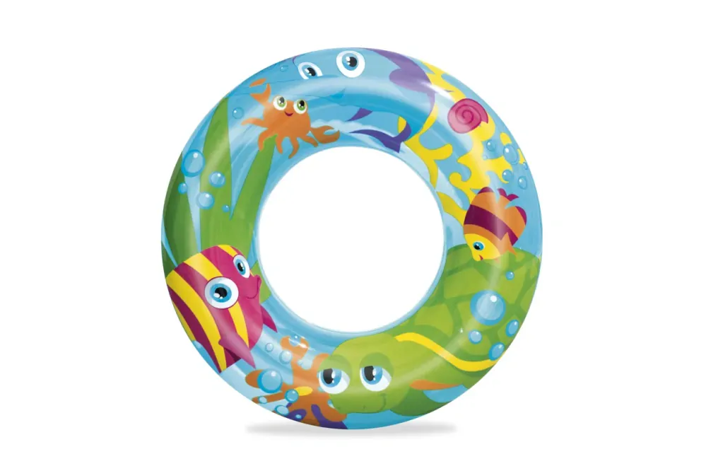 Nafukovací kruh Designer mix 2 druhy ryby, včelka 56cm Bestway 36013