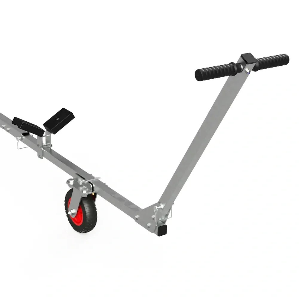 Skládací lodní vozík s předním kolem SUPROD TR350-L-LU, vzduch, O 350 mm, černo/červená