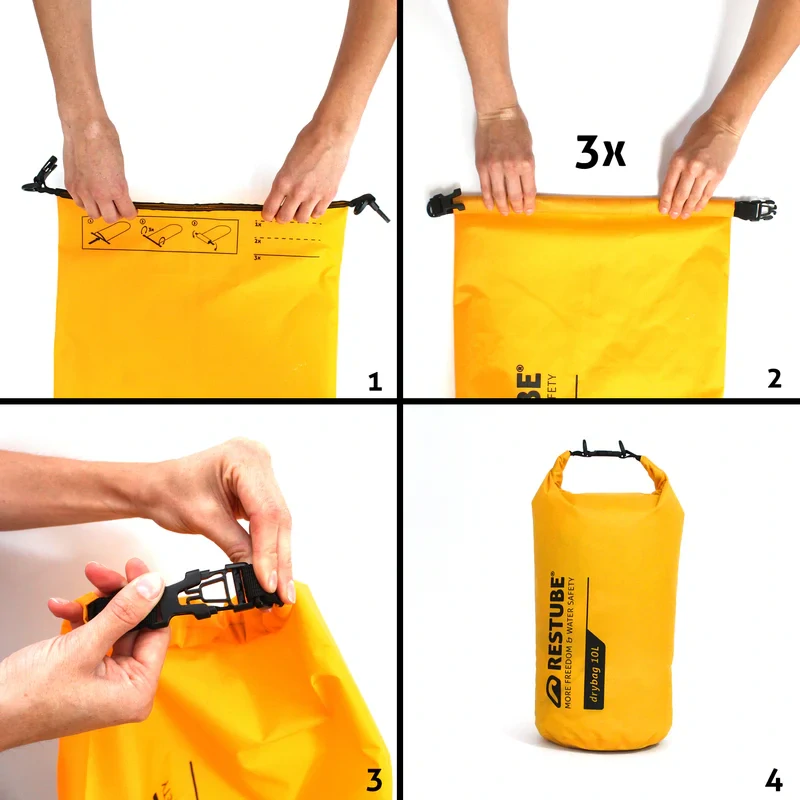 RESTUBE Drybag 5L – vodotěsný vak 5 l žlutý RA-02501-5Y