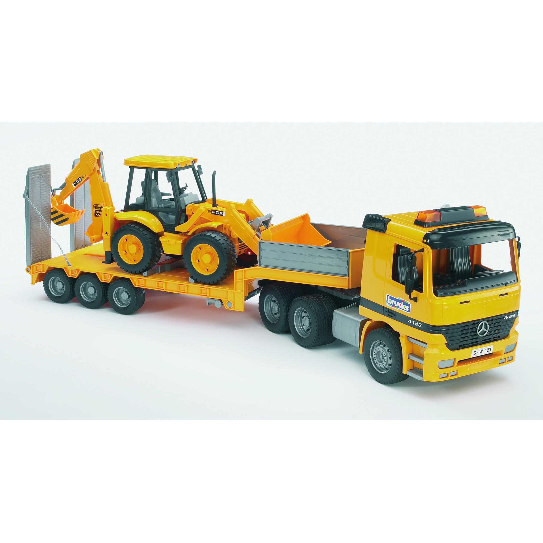 BRUDER 2428 JCB Žlutý BAG4CX s čelním nakladačem BR 2428