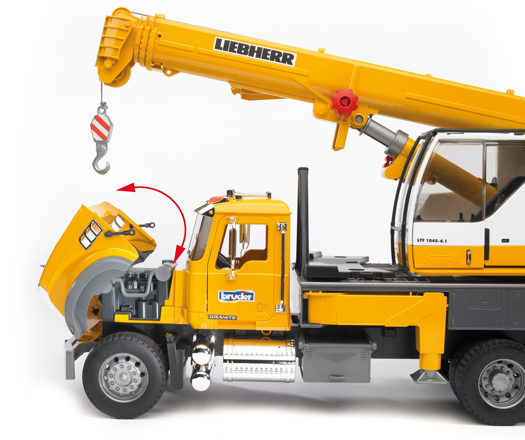 BRUDER 2818 Žlutý Jeřáb MACK Granite BR 2818