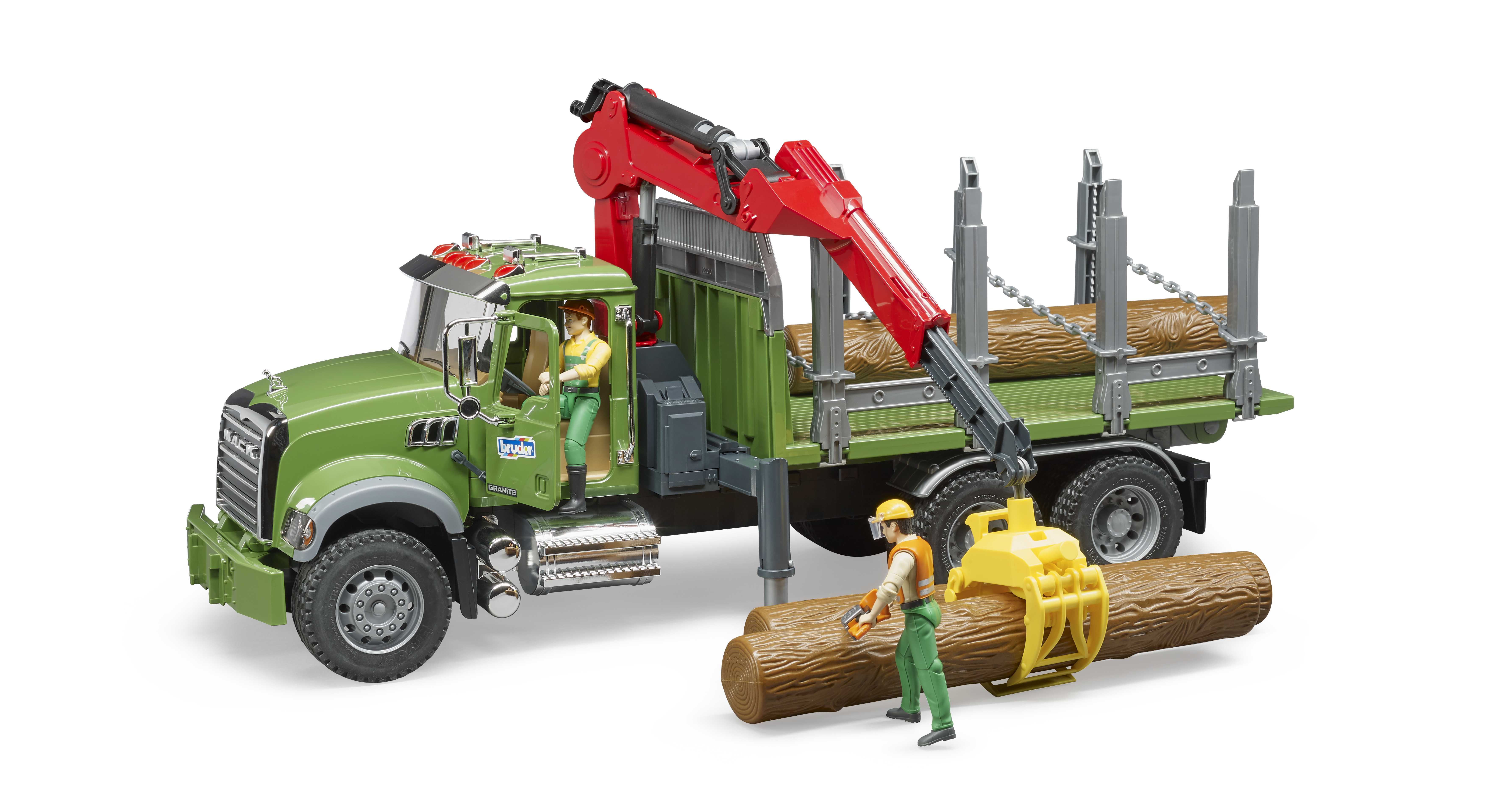 BRUDER 2824 Nákladní auto MACK granit přepravník dřeva BR 2824