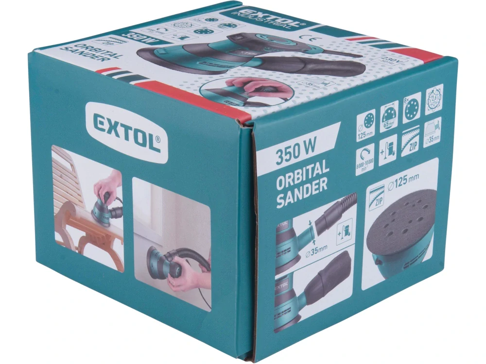EXTOL INDUSTRIAL Bruska excentrická jednoruční 125mm 350W 8794200