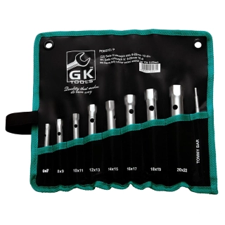 GK TOOLS Sada trubkových klíčů 6-22 mm, 9 dílů textilní obal P06620/P