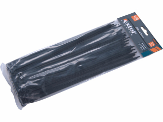 Pásek stahovací na kabely černé, 250x4,8mm, 100ks, nylon PA66 EXTOL PREMIUM 8856160